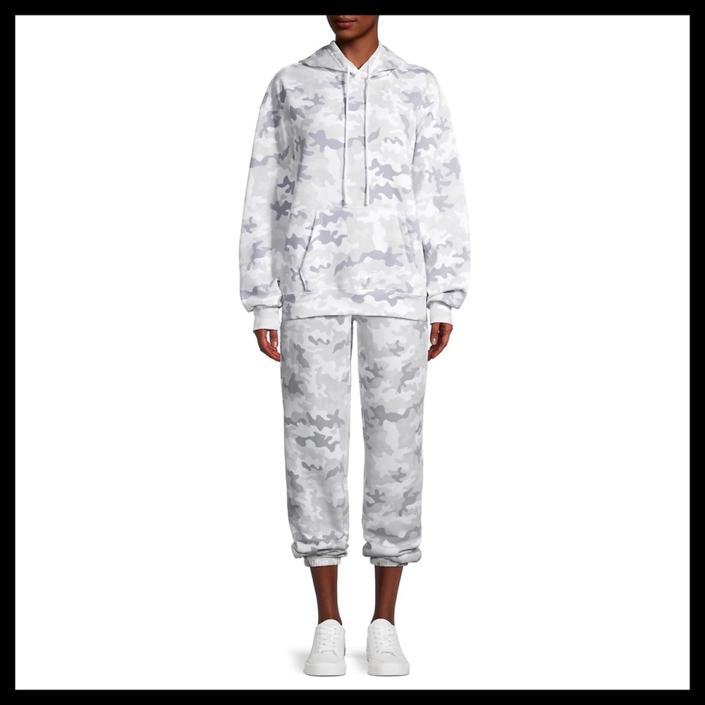 LAZYPANTS The Cooper Hoodie Sweatshirt In White Camo - Picture 7 of 15